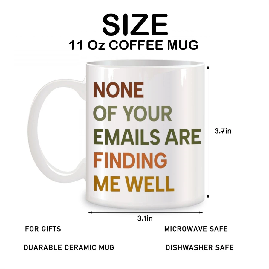 Coffee Mug Gifts for Women Men Coworkers Office, Gag Gifts for Friends Boss Birthday Novelty Coffee Ceramic Tea Cups White 11 oz