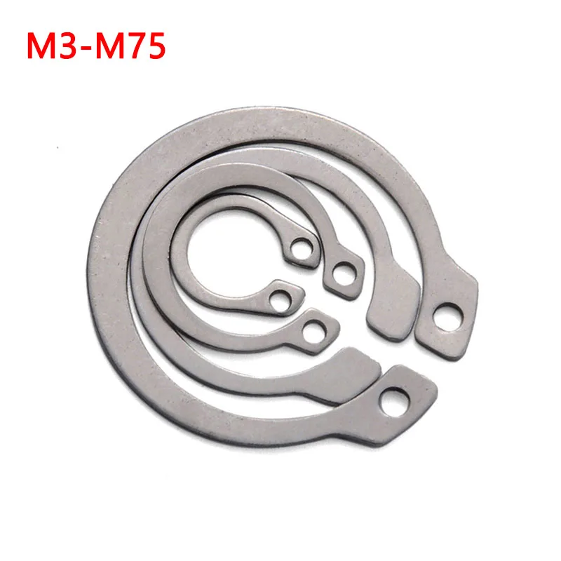 C-clip Washers  Internal External Retaining Rings For Shaft Circlips   Ring A2 Stainless Steel  M3 M4 M5 M6 M7 M8-M75