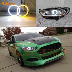 Dla Ford Mondeo Mk5 V Fusion 2013 2014 2015 2016 Ultra Bright A/W Switchback Day Light Turn Signal Led Angel Eyes Kit Halo Rings