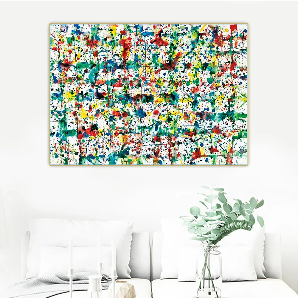 Sam Francis《Untitled 52》Abstract Canvas Oil Painting Artwork Poster Picture Wall Hanging Decor Home Living Room Decoration
