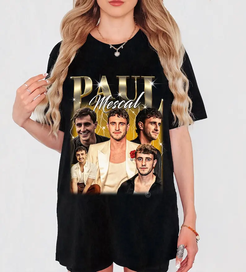 Paul Mescal Vintage Limited Camisa, Paul Mescal Tee, Camiseta Retro Unisex, Camiseta Bootleg Rap, Paul Mescal Gift Tee