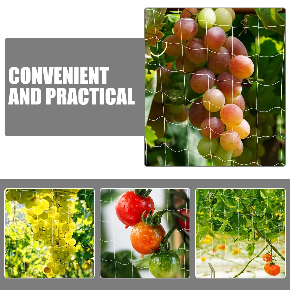 

2 Pcs Trellis Netting for Climbing Plants Pressing Flexible Lattice White Polyester Garden