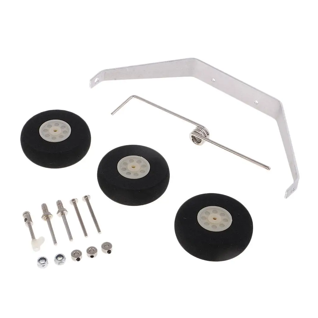 Front Rear Wheels And Landing Gear Accessories Set For RC Airplane Cessna 182