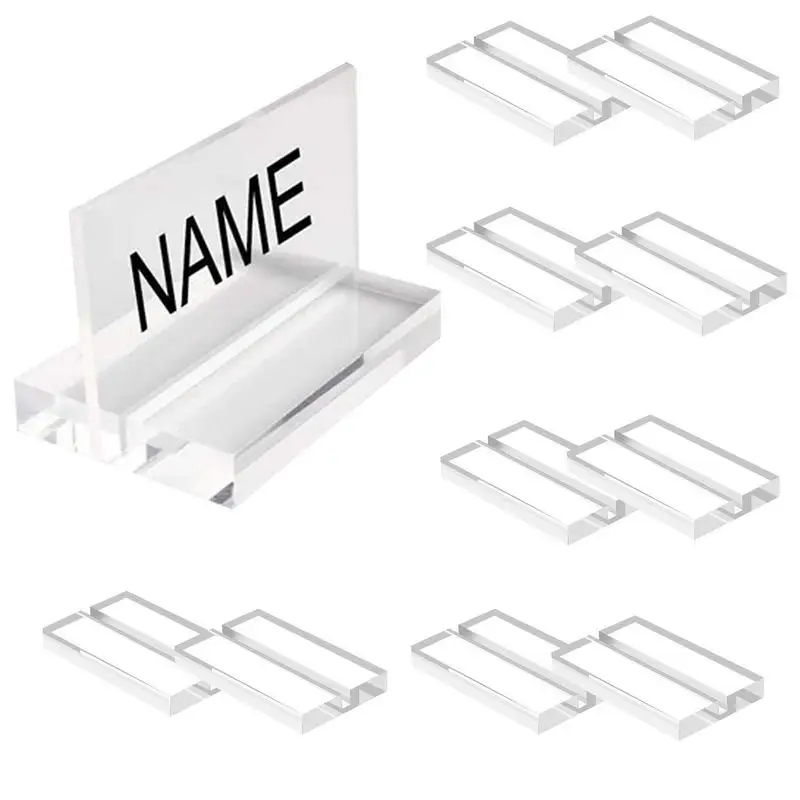 10pcs Display Stand For Wedding Clear Acrylic Home Office With Slot Menu Place Card Holder Restaurant Party Table Number Photos