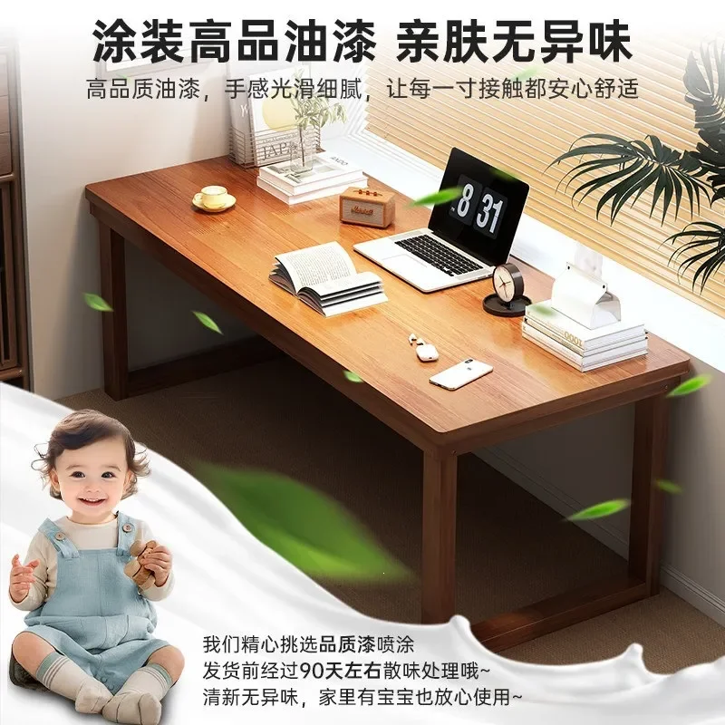 Rectangular Computer Desk Simple Home Study Table Writing Workbench for Bedroom Office Space Saving Furniture