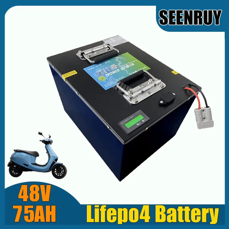 LI-IRON 48V 75AH Lifepo4 Battery with BMS 50A 80A 100A 120A 150A 200A For Electric Wheelchair RV Portable Power Station