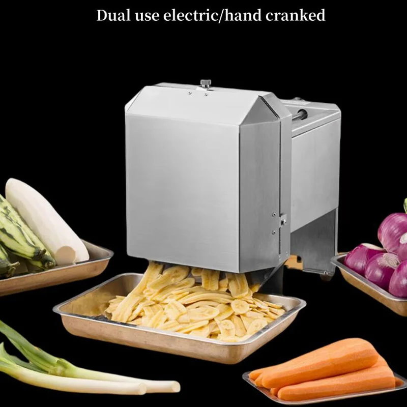 Desktop Commercial Fruit Vegetable Slicer Electric Thin Cutting Machine For Banana Orange Lemon Potato Chips
