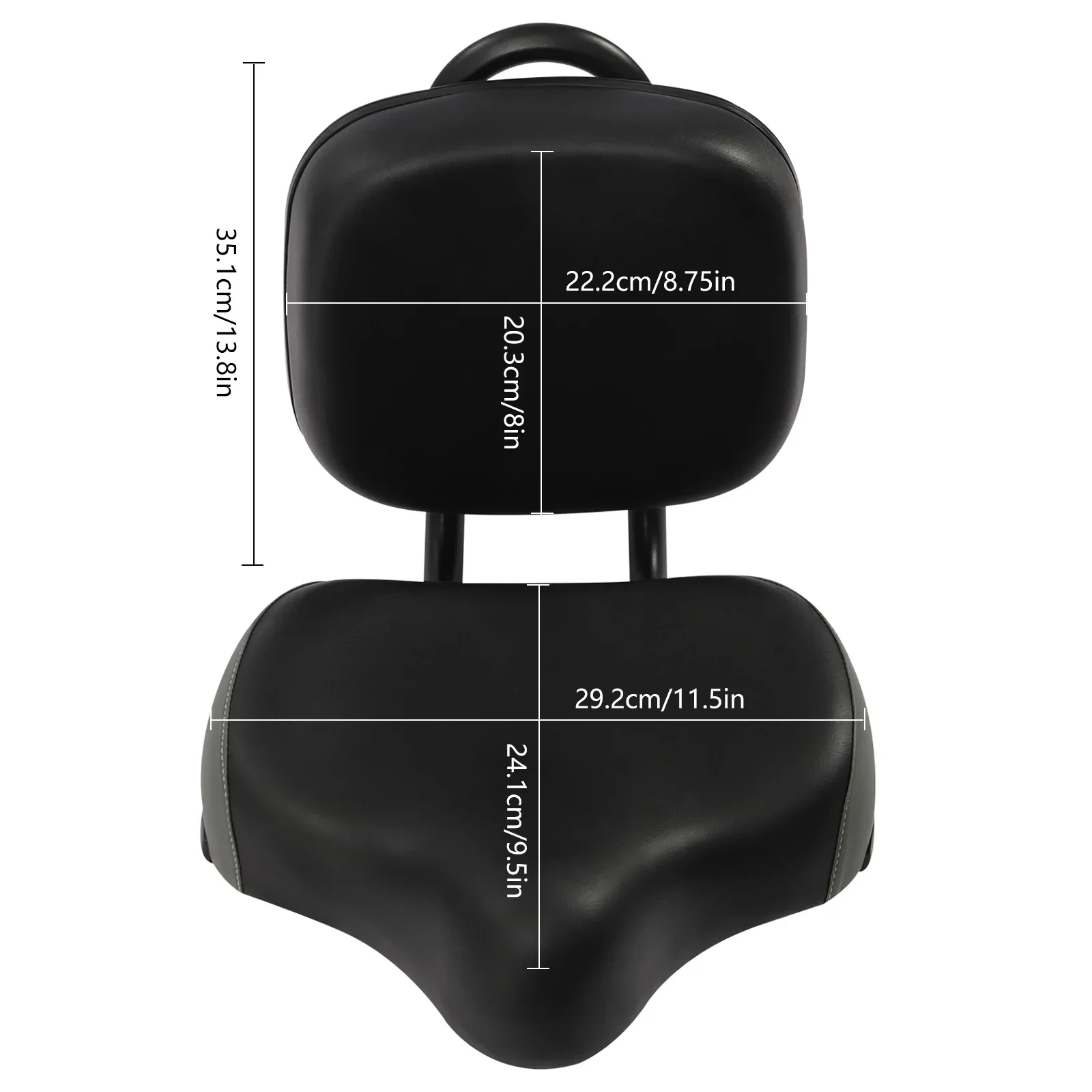 

Удобное сиденье для трехколесного велосипеда — регулируемое по высоте велосипедное сиденье со спинкой, очень широкая мягкая подушка из искусственной кожи для горных велосипедов