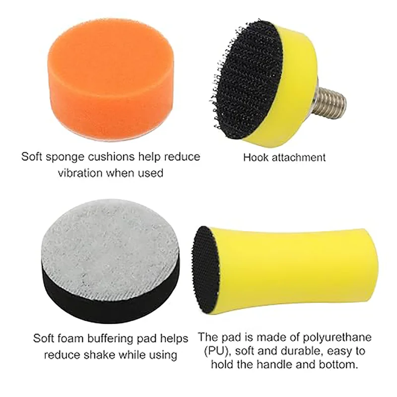 Gancho e Loop Discos de Lixa, Lixa úmida e seca, Shank Backing Pad, Almofada de espuma macia, 1/8 ", 317 Pcs