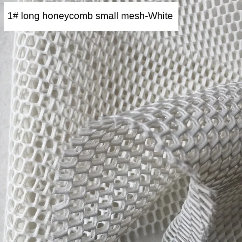 Hollow Fishing Net Mesh Fabric White Hexagonal Honeycomb Sandwich Large Mesh Fabrics Clothing Design Cloth for Sewing By Meter