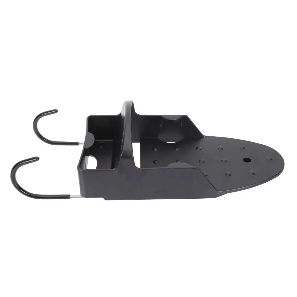 

Black White Iron Holder Two-in-One Hooks Organizer Ironing Board Hanger Compact Strong Load-bearing Storage Rack Household