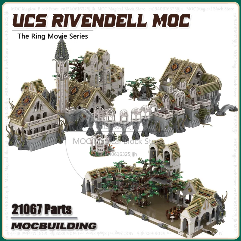 

UCS кольца фильм Rivendell Moc строительные блоки Волшебный сказочный город модель технологии кирпичи DIY сборка игрушек коллекция рождественские подарки