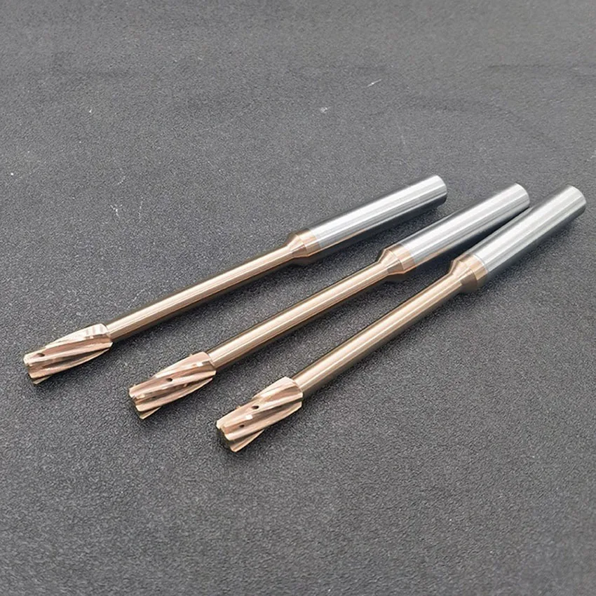 Carbide Reamer Internal Cooling Coated left Tungsten Steel Spiral Flute H7 CNC Machine Hole Drilling Tool for Metal Steel Alloy