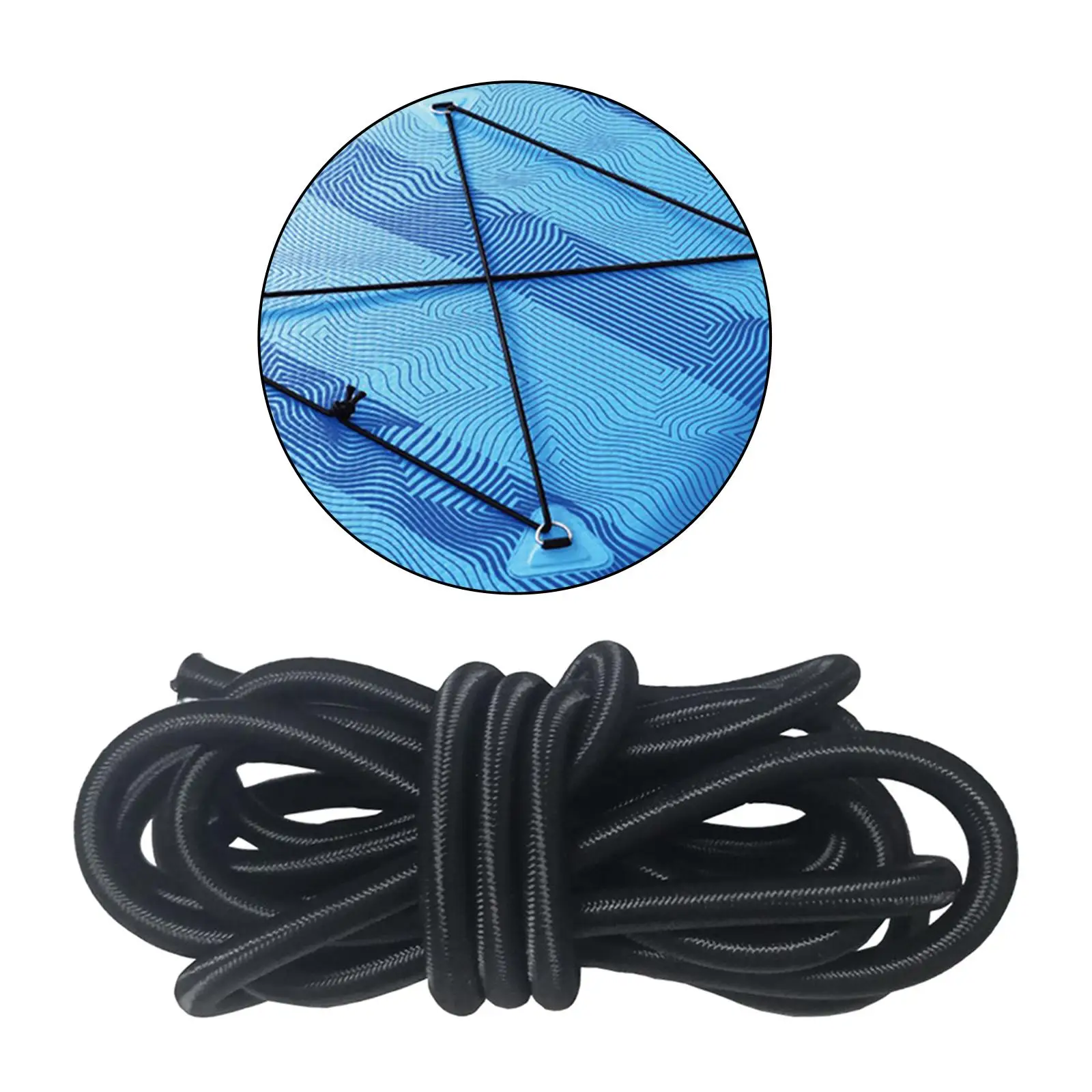 

Heavy Duty Bungee Elastic Rope Wear Resistant Kayak Paddle Leash for Surfing Camping Canoe Gear