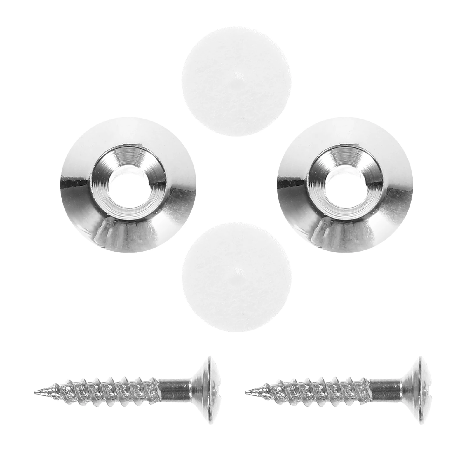 

2 Pcs Mushroom Head Strap Buckle Guitar Button Secure Acoustic Adapter Non-slip Bass Locks Copper Buttons Locking System