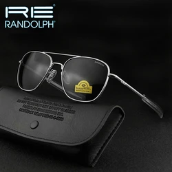 RE Sunglasses Man American Army Military Aviation Pilot Sun Glasses Glass Lens Woman Luxury Brand Vintage Metal Titanium Frame