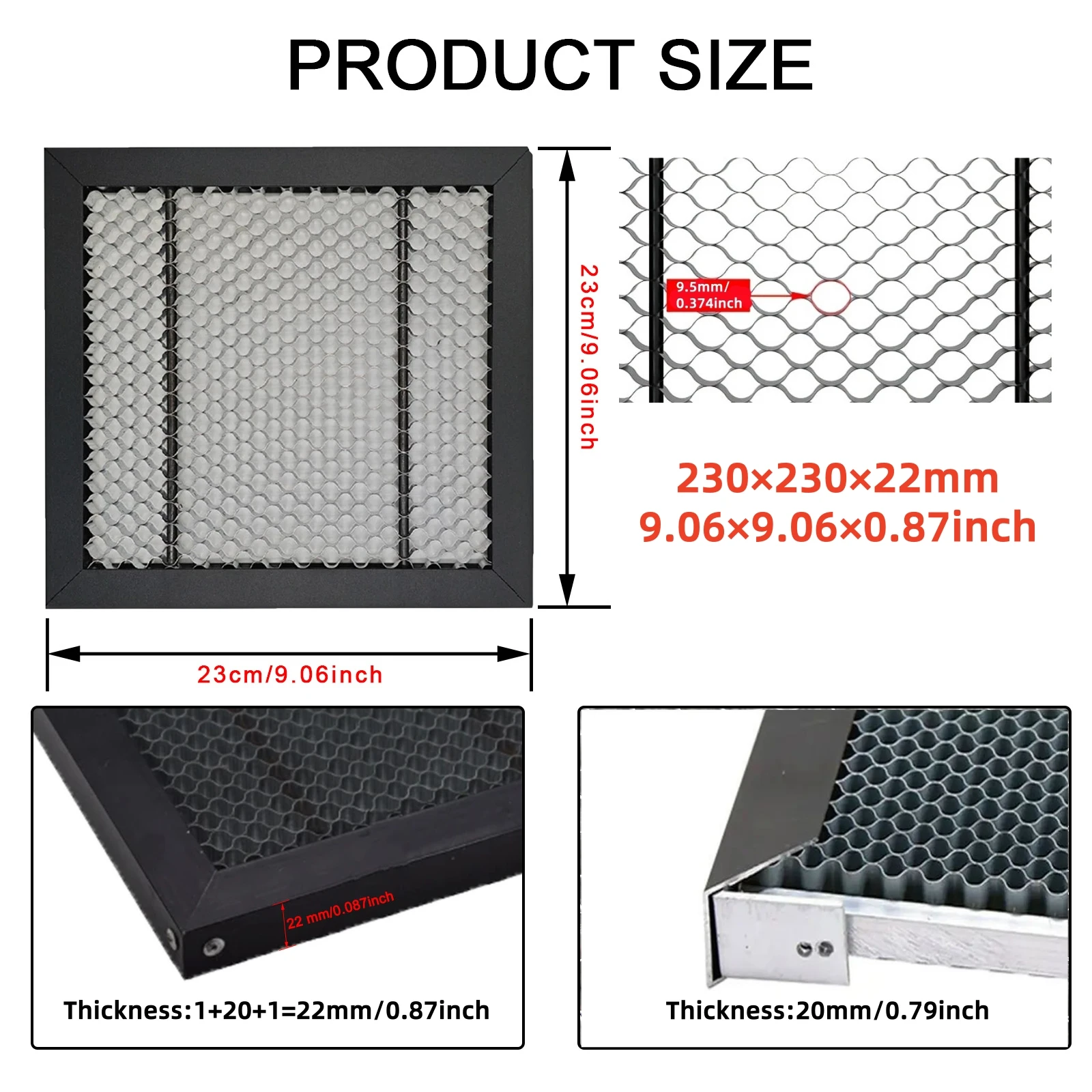 NEJE Laser Machine Honeycomb Plate Honeycomb Panel Work Table for All Brand CNC Laser Engraver Cutter Machine Tools Accessories