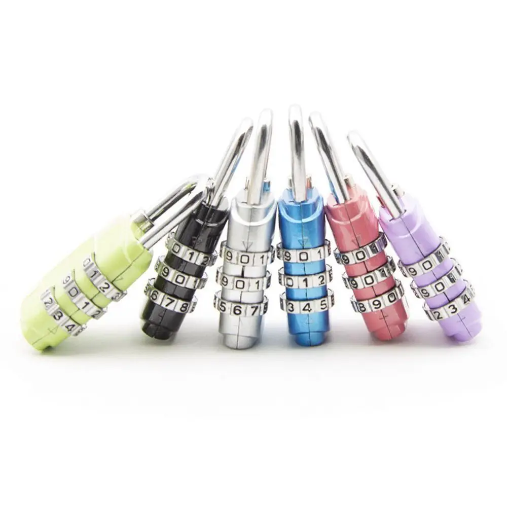 Security Hardware Accessories Zinc Alloy Combination Padlock 3-digit Number Password Lock Baggage Padlock