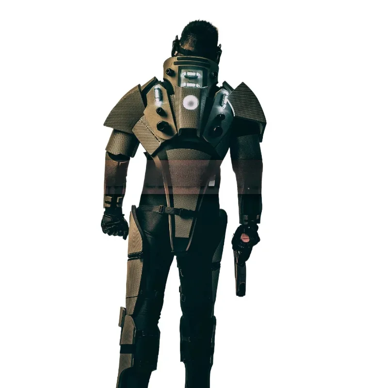 Adult futuristic technology sense, science fiction space and aerospace mecha, wandering earth luminous armor, robot clothing