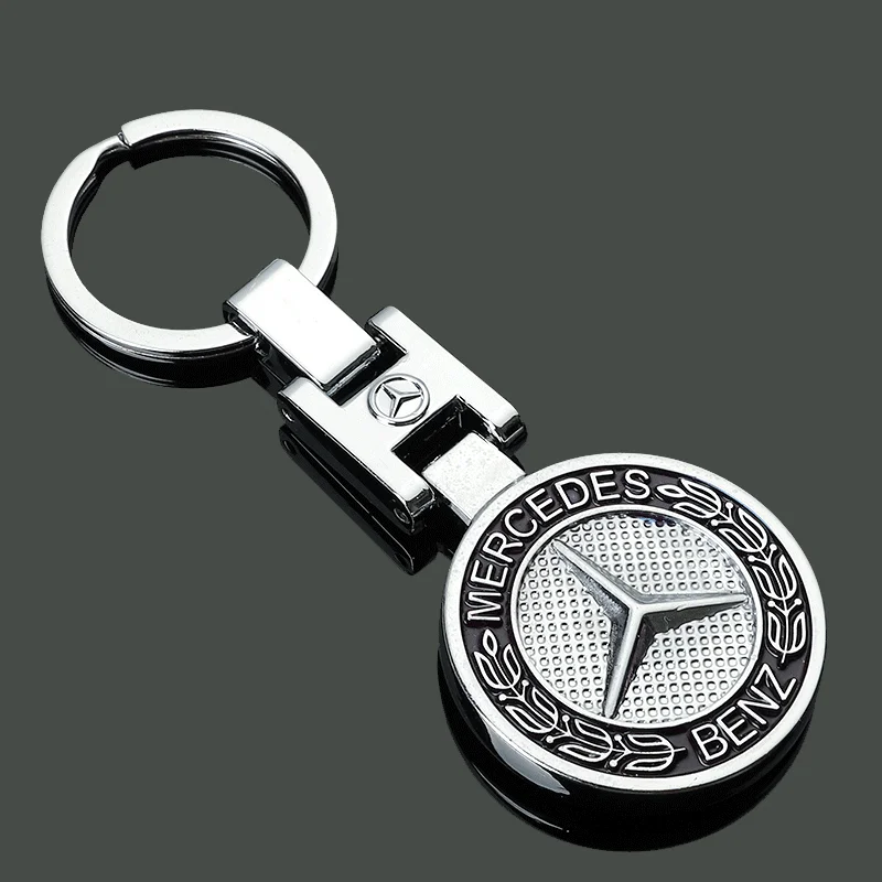 Auto sleutelhanger metalen H-gesp dubbelzijdig emaille metalen sleutelhanger reclame auto sleutelring ketting ring hanger accessoires