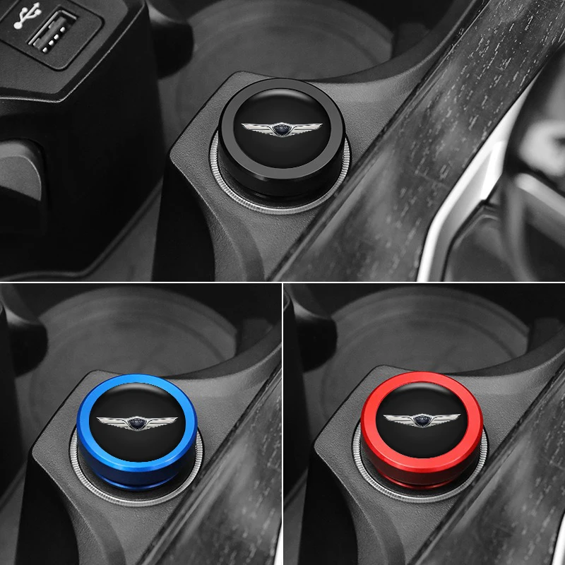 Car Cigarette Lighter Cover Eject Button Car Accessories Interior Metal Dust Cover For GENESIS Coupe EQ900 G80 G90 GV60 G70 GV80