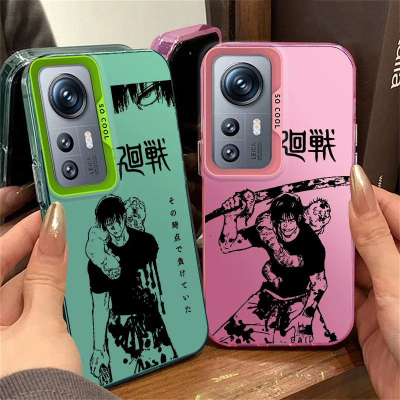 Jujutsu Kaisen Fushiguro Toji For Redmi K60 12 10X 9T 9C 8 A1 A2 Plus 4G Fashion Colorful Silver Phone Case