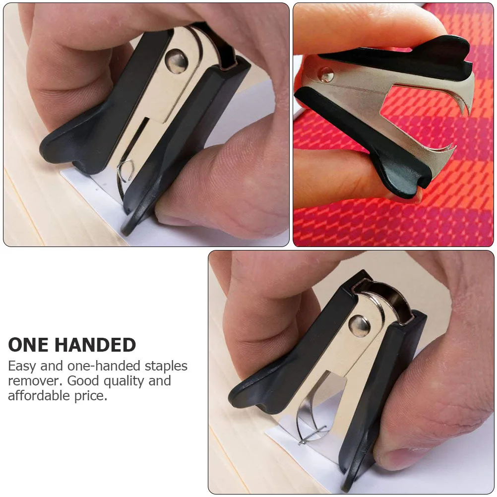 3Pcs Staple Remover Ingenious Design Strong Metal Mechanism Plastic Shell for Longevity Non Disruptive in