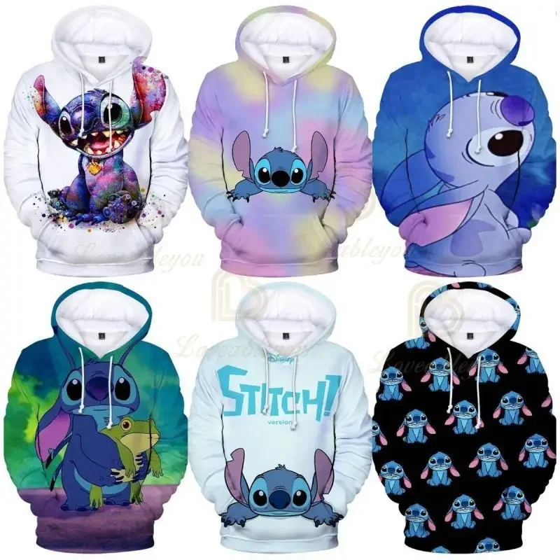 Dis Stitch Hoodies 3D Hoodie Sweatshirt Women Harajuku Anime Cartoon Cosplay Hoodies Men Adults Streetwear Pullover