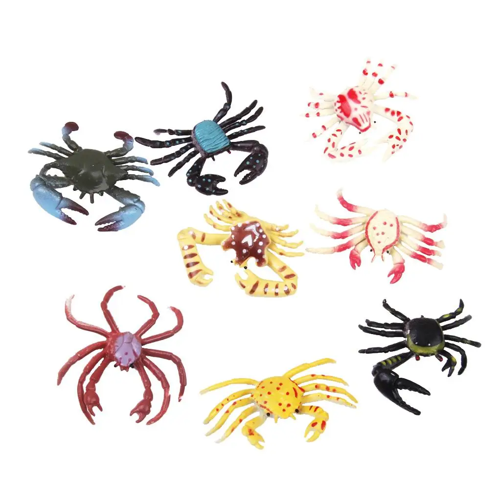 Crab Model Plastic Animal Figure Kids Toy Learning Set Educational Art Toys for Children Imaginative Play
