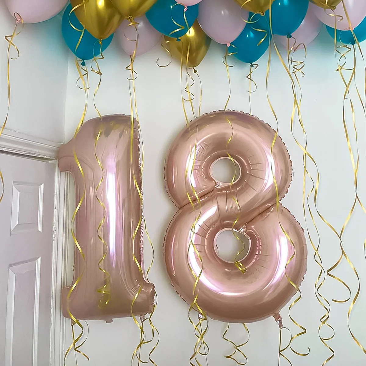 40 inç numarası folyo Foil ons1 2 3 4 5 6 7 8 9 18 yaşında doğum günü partisi düğün dekorasyon bebek duş Globos