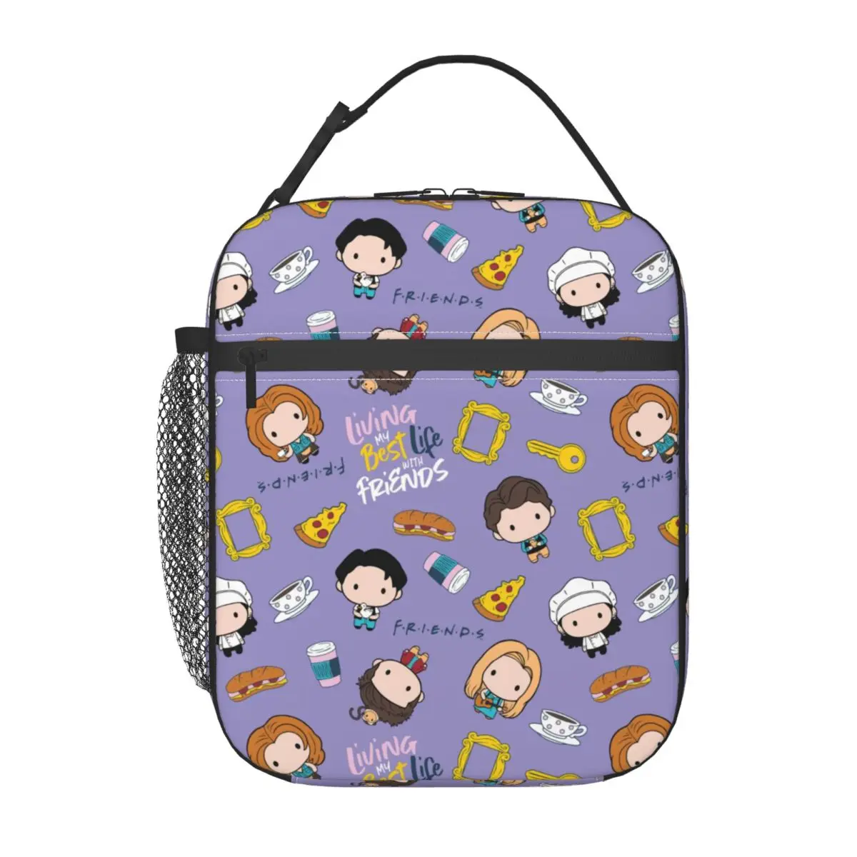 

Классическая изолированная сумка для обеда для телешоу Friends для женщин, водонепроницаемый термохолодильник, коробка для бенто, офисная работа, школа