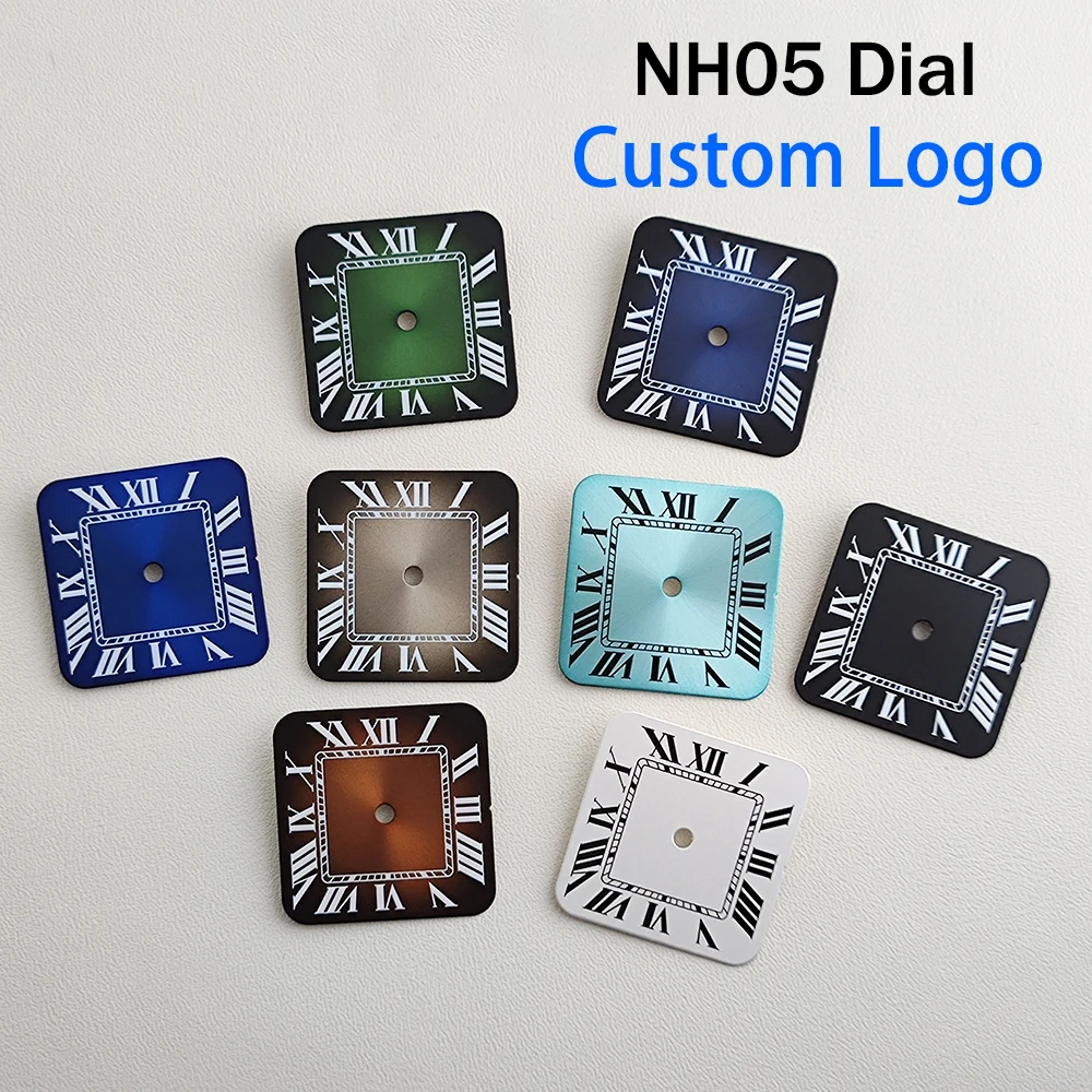 

New 22.5mm NH05 dial women's watch dial custom logo dial square dial Roman dial, suitable for NH05 movement watch accessories
