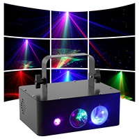 U'King Aurora Star Water Patterns 3IN1 Starry Sky Light LED Beam Strobe Stage Light Projector DMX for DJ Disco Nightclub Wedding