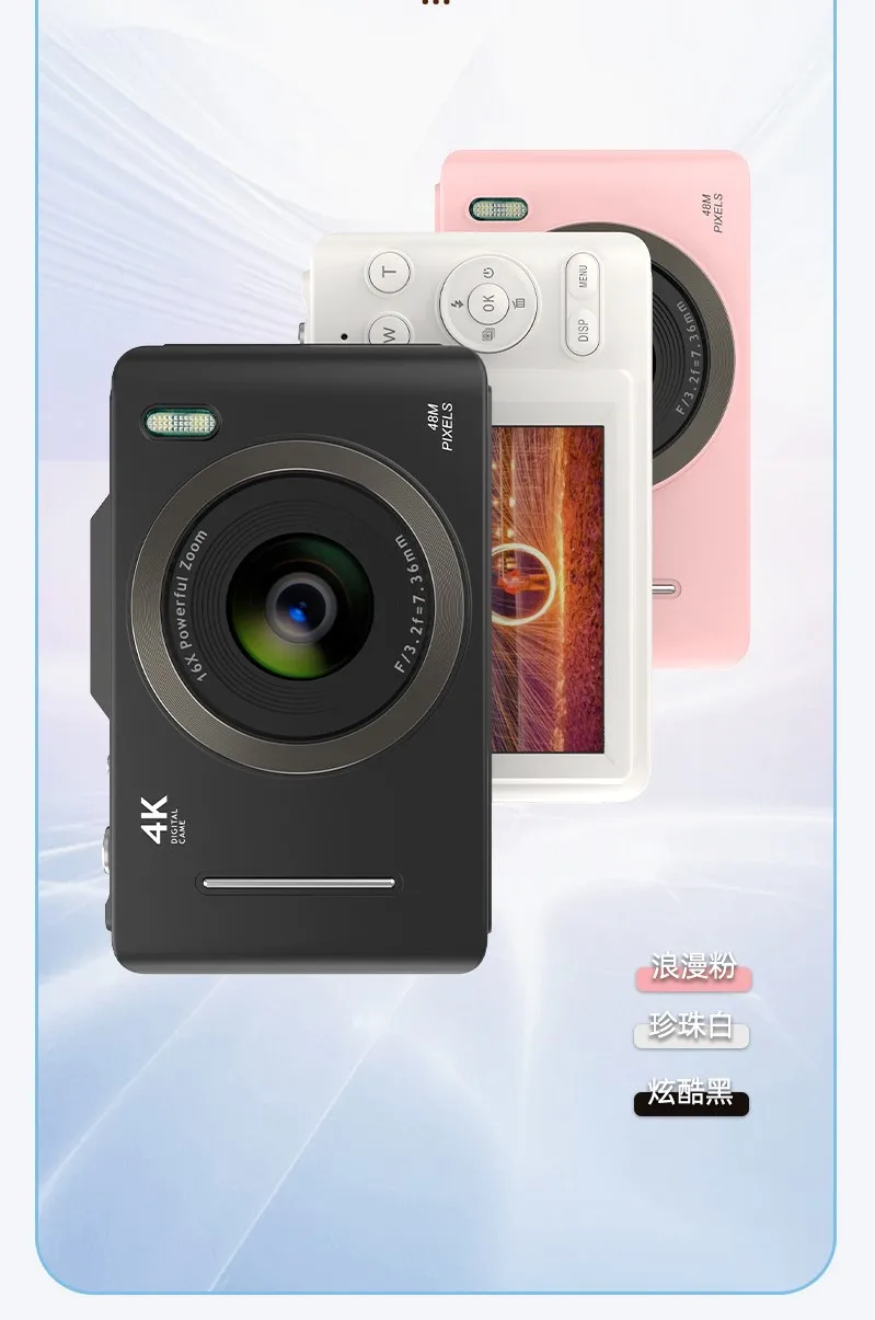 HD Student Campus Digital Camera for Beginners - Vintage CCD Photo & Photography Card Camera for Girls