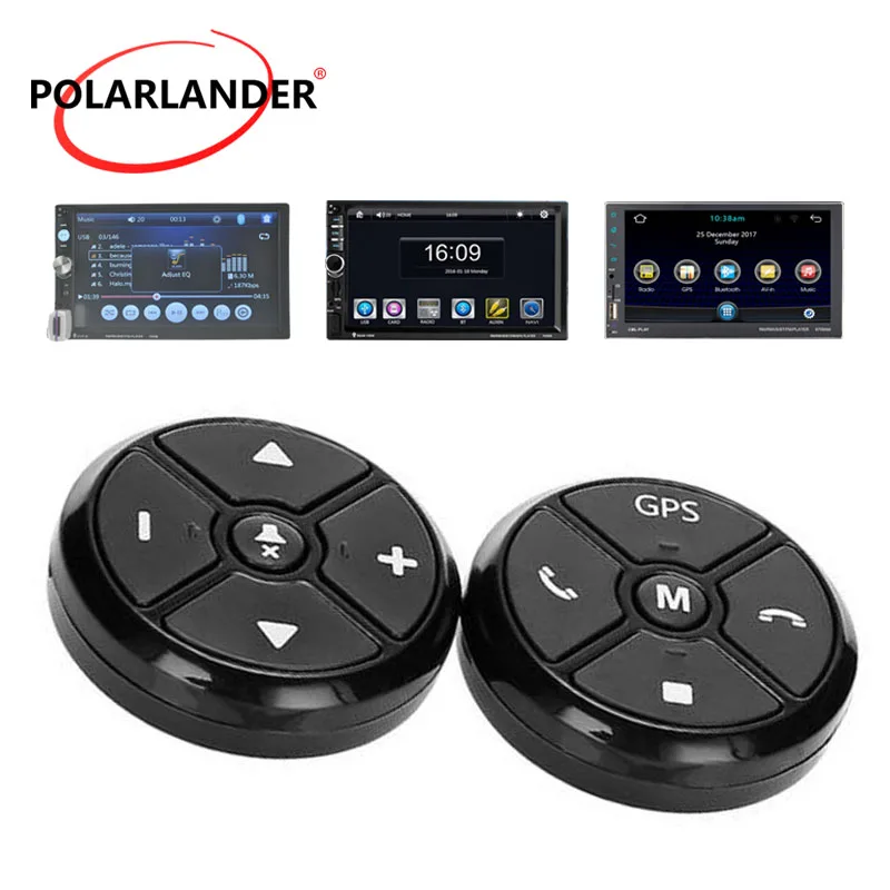 

Car Steering Wheel Control Key For Stereo Player Music Wireless DVD GPS Navigation Buttons Black Radio Remote Control Universal