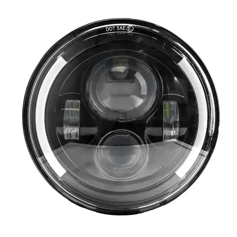 1pcs Motorcycle LED Headlight Headlamp Refit for Chooper Bobber 7 Inch 2025 7'' Front Head Lamp Universal Cafe Racer Round