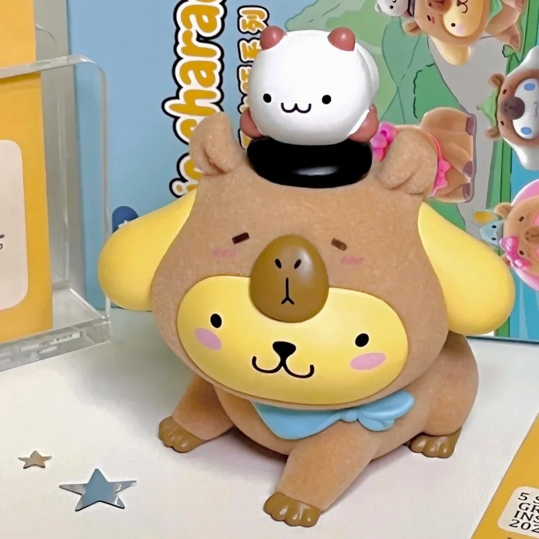 Kotak Misteri Seri Kolaborasi Kuromi Capibara Original Blind Box Figur Koleksi Kawaii Mainan Hello Kitty Trendi Hadiah