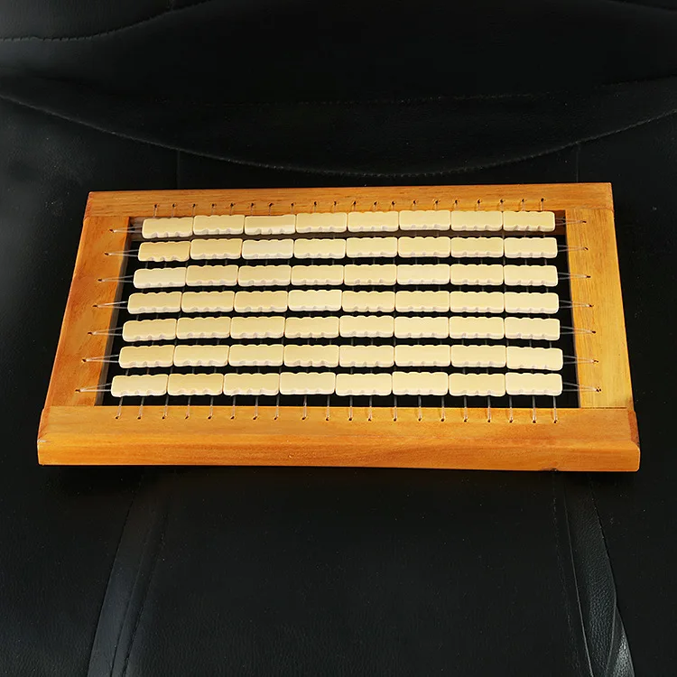 Breathable Wooden Frame  Cushion Student Butt Summer Clothing Mesh Office Chair Bamboo Slice Cool Pad Health Care Cushion