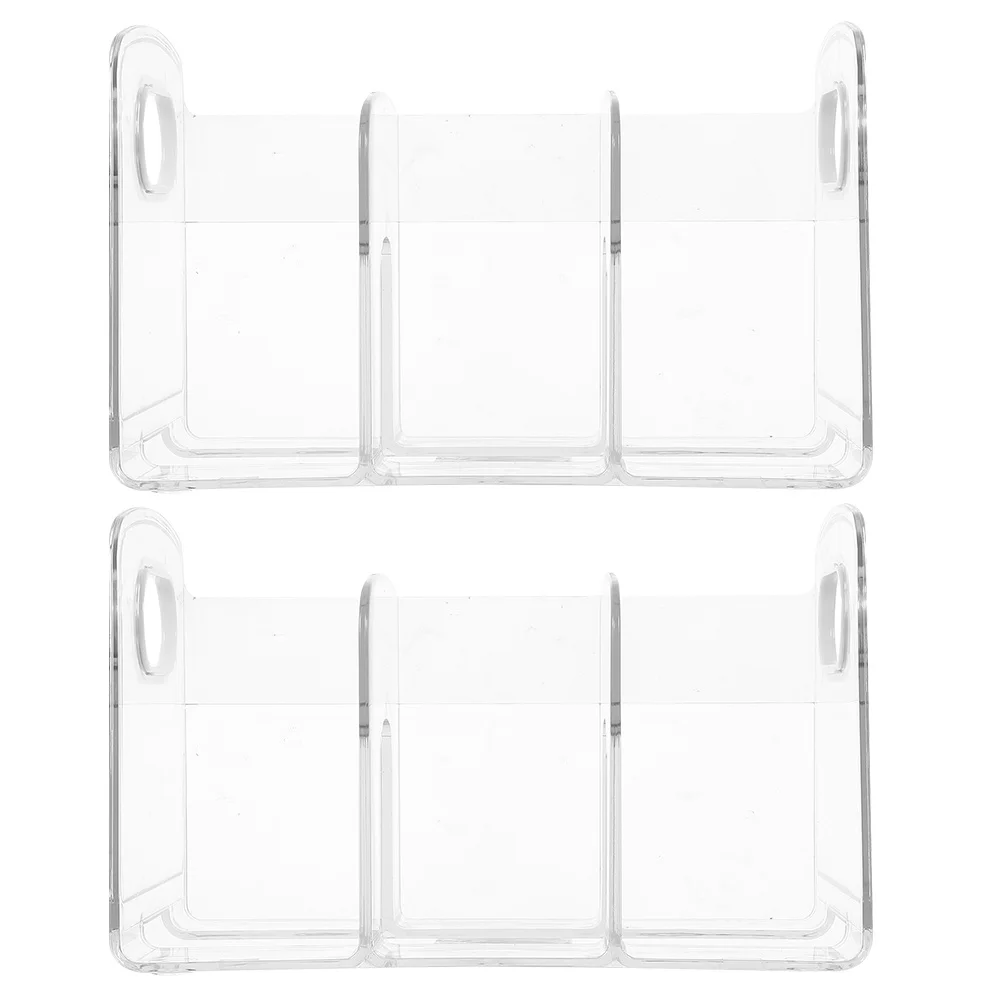 

2pcs Transparent Bookend Plastic Book Ends Decorative Desktop Organizer For Home Office Study Reading Storage Acrylic File