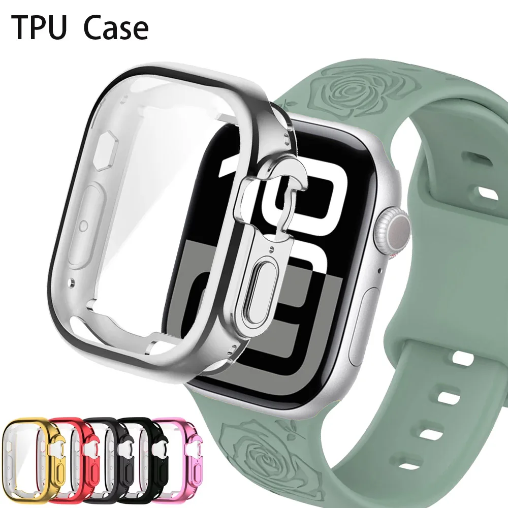 360 Full Coverage Case for Apple Watch Ultra 3/2/1 49mm Screen Protector Cover for IWatch Ultra 49mm TPU Bumper Case Protective