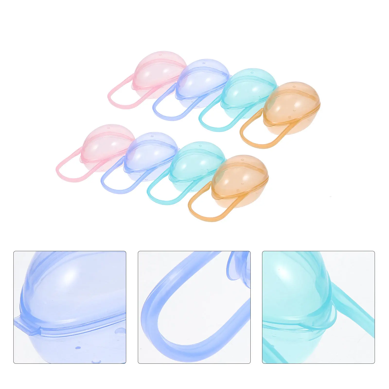 

Набор из 8 многофункциональных портативных футляров для пустышек: удобное хранение для путешествий и использования на улице, легко носить с собой, органайзер-бокс