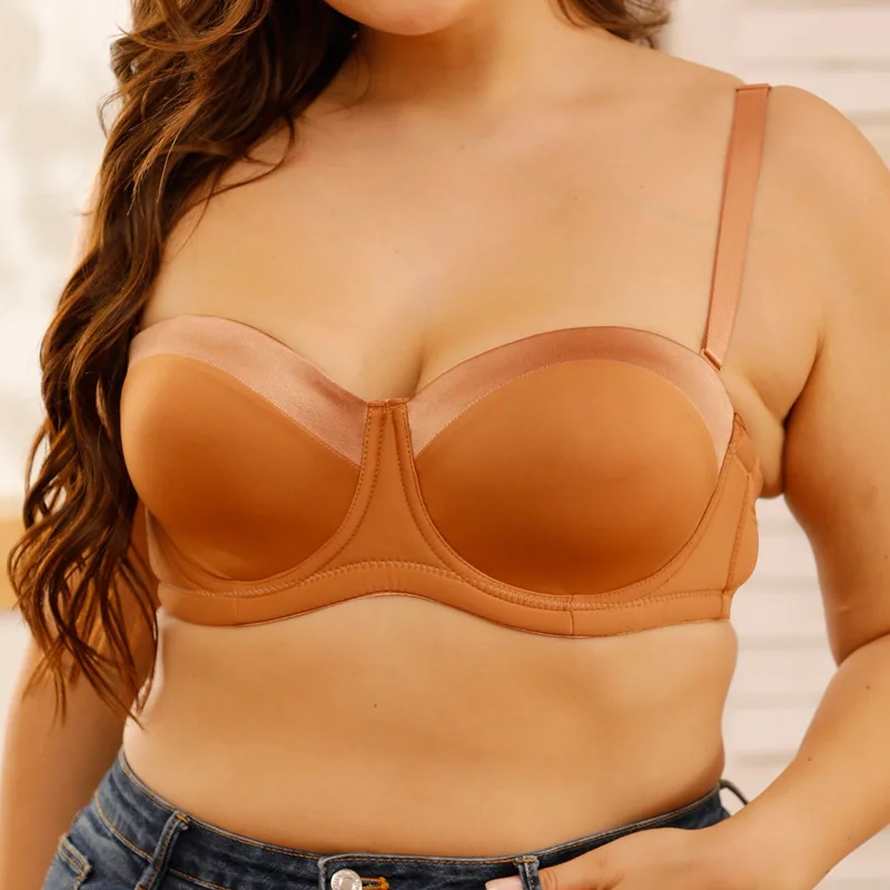 1/2 Cup Plus Size Stick On Bra Women's Underwear 75 80 85 90 95 100 D Cup Wireless Bras For Women Brassiere Femme