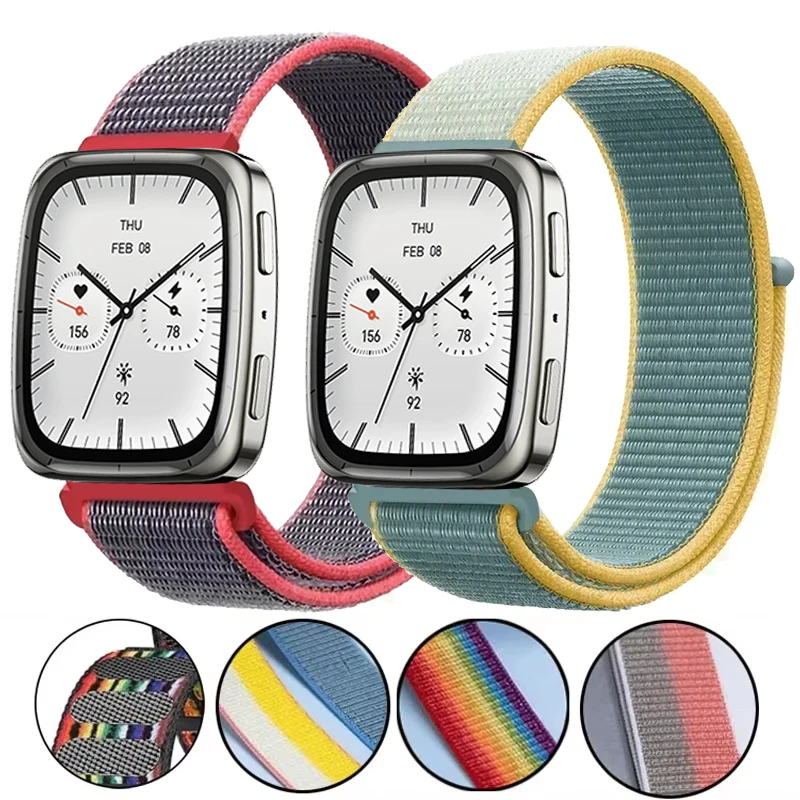 22 mm 20 mm Nylonschlaufe für Amazfit Active 2 quadratisches Armband für Amazfit Bip 6 5 3 3Pro GTS/GTR GTS 2 3 4 Balance 2/GTR 42 mm 47 mm