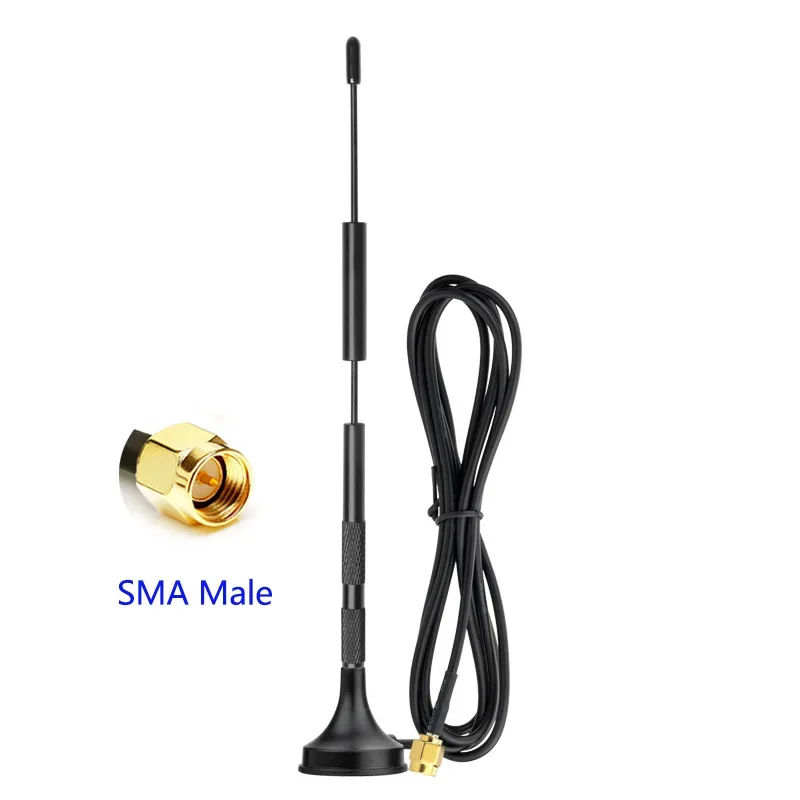 2.4g 5g 5.8g Small Suction Cup Antenna High Gain 7dBi SMA 3M Cable for ZigBee WiFi Router Network Card Module