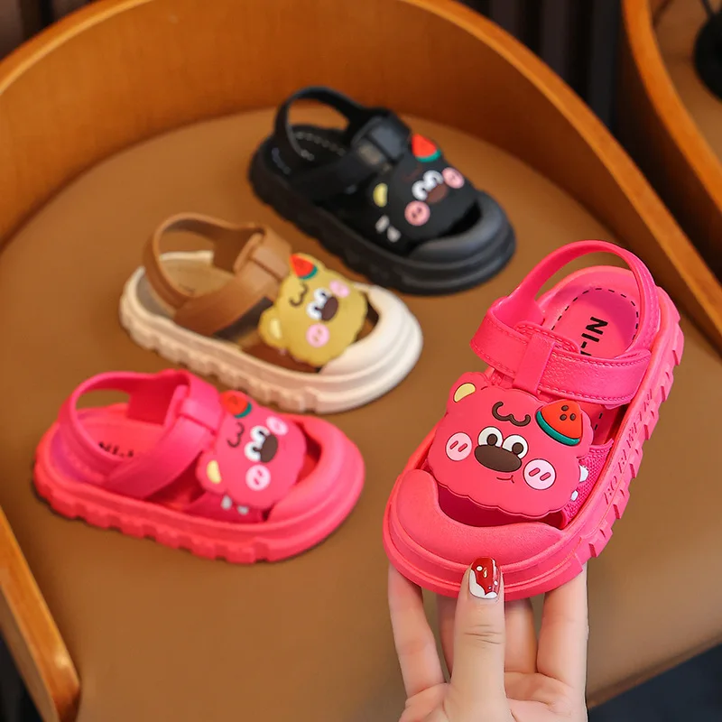 

Kids Sandals Babies Non-slip Cartoon Pattern Children Sandals Boys Girls Soft Bottom Footwear Lightweight Students Sport Shoes