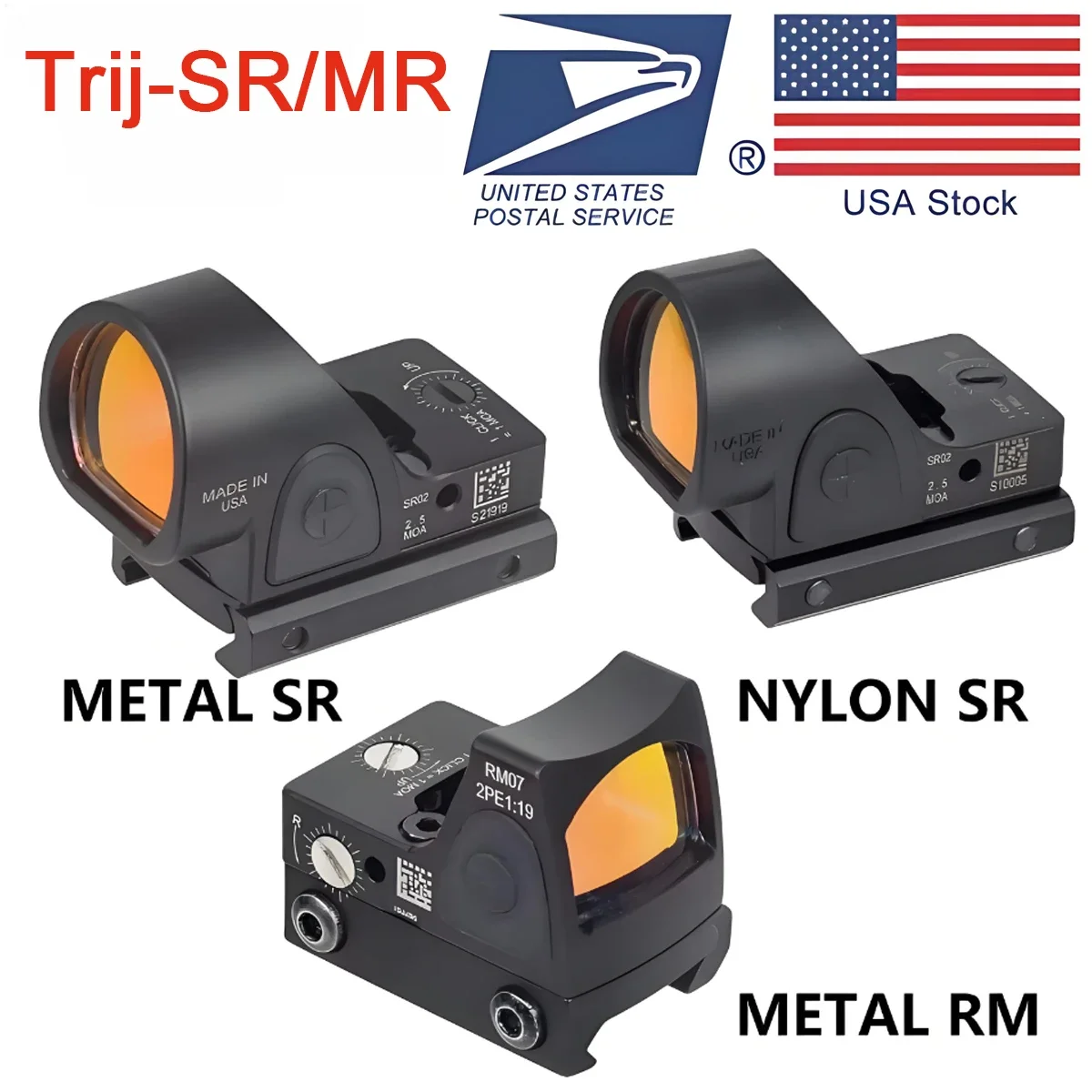 

Airsoft Trij SR Red Dot Sight Scope Reflex GLOCK 17 Collimator Tactical Hunting RM Red Dot Optics Riflescope Weapons 20mm Rail