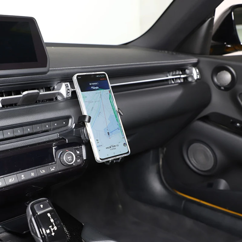

For Toyota GR Supra MK5 A90 19-25 ABS Black Car Center Console Side Phone Holder GPS Navigation Bracket Interior Car Accessories