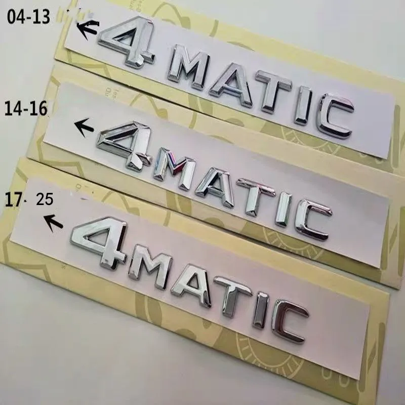 

3D ABS Chrome 4MATIC Logo 4 Matic Emblem Letter Car Trunk Badge For 4matic Sticker Accessories