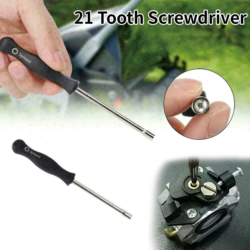 

Spline Shaped Carburetor, Screwdriver Fit for Walbro Zama Chainsaw, Husqvarna 125, 135, 136, 137, 141, 142, 235, 240, 21 Tooth