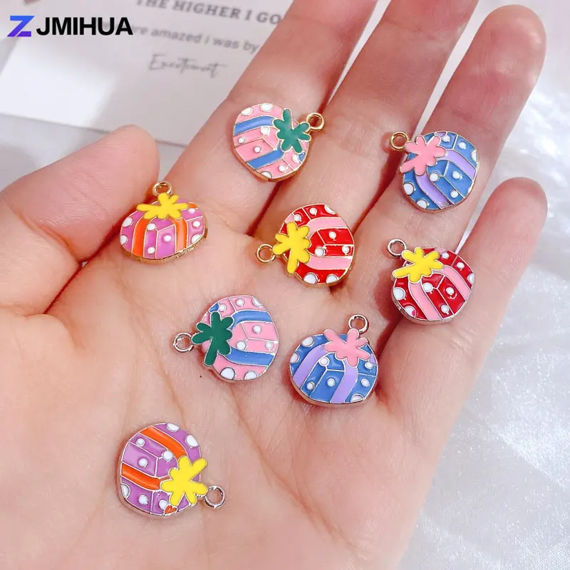 15pcs Enamel Christmas Charms Pendants For Jewelry Making Supplies Findings Accessories DIY Handmade Earrings Bracelets Gifts